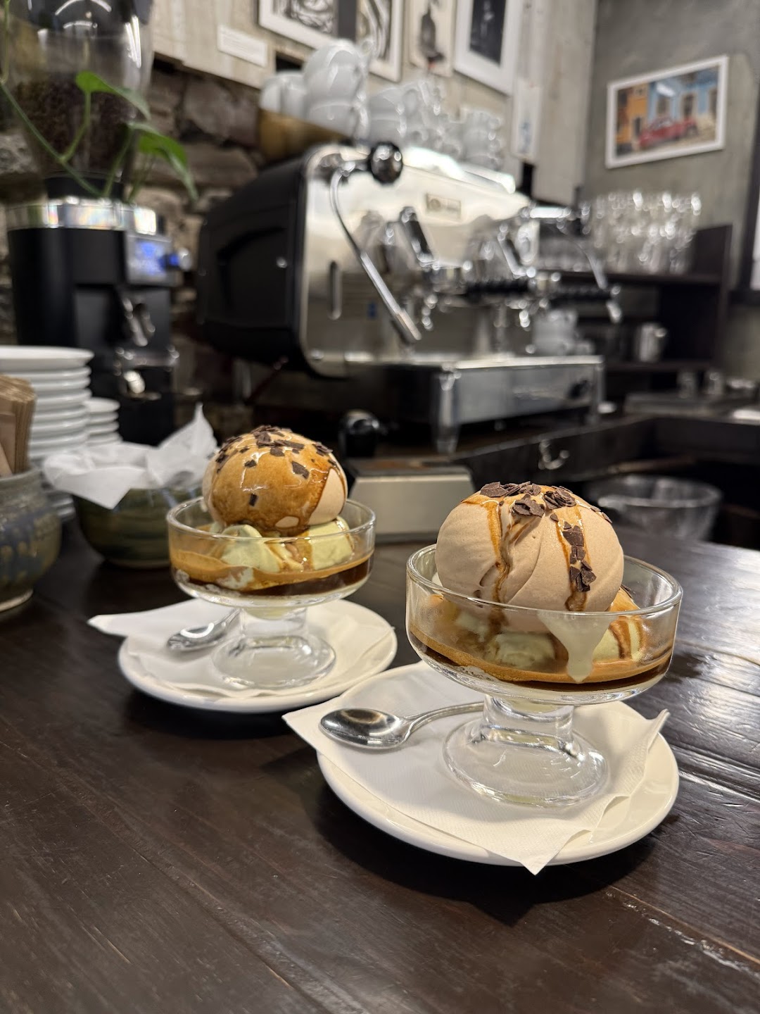 House-made pistachio gelato at Moss Park Espresso